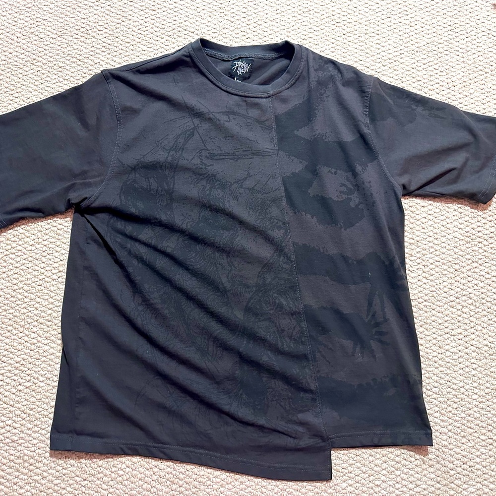 Pholo gray and black t shirt with sick edgy graphic design Never wore it out